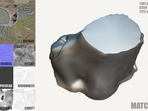 mossy tree stump Modelo 3D