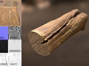 tree log Modèle 3D