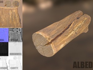 tree log Modèle 3D