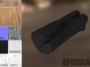 tree log Modèle 3D