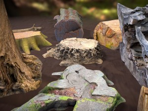 forest elements 3D 模型