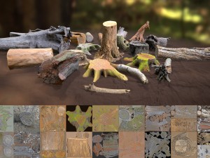 forest elements 3D 模型