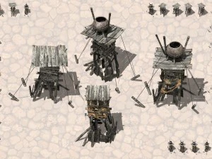 small towers for isometric 2d games CG Textures
