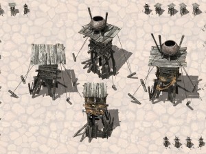 small towers for isometric 2d games CG Textures