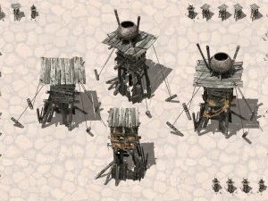 small towers for isometric 2d games CG Textures