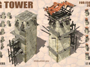 duże wieże CG Tekstury