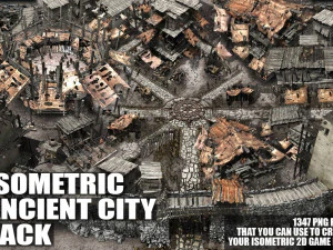 izometryczny pakiet starożytnego miasta CG Tekstury