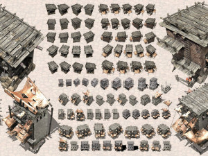 isometric ancient city pack CG टेक्स्चर्स
