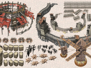 isometric ancient city pack CG टेक्स्चर्स