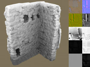 duvar k&ouml;şesi 2 3D Model