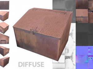 street metal box Modèle 3D