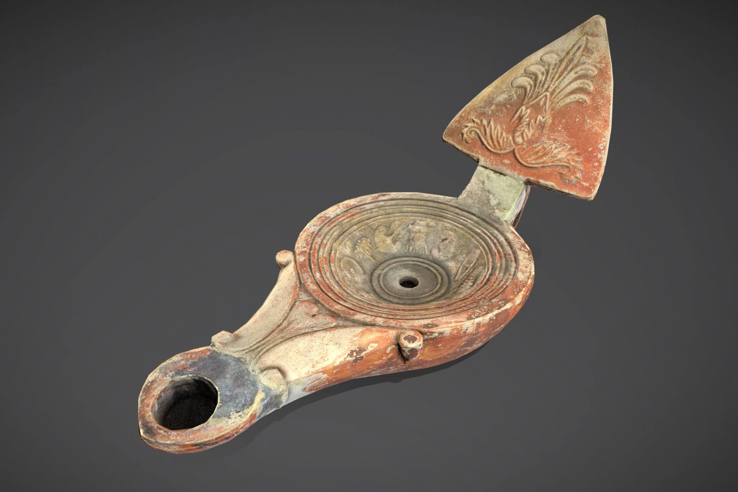 ancient roman lamp 3D Model .c4d .max .obj .3ds .fbx .stl .blend 