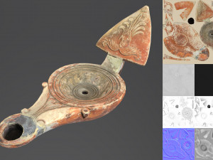 ancient roman lamp 3D Model