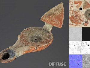 ancient roman lamp 3D Model