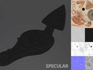 ancient roman lamp 3D Model