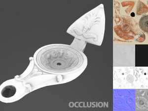 ancient roman lamp 3D Model