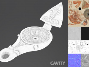 ancient roman lamp 3D Model