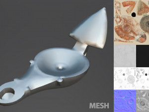 ancient roman lamp 3D Model