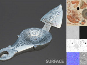 ancient roman lamp 3D Model