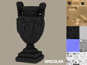 ancient greek roman vase 3D Model