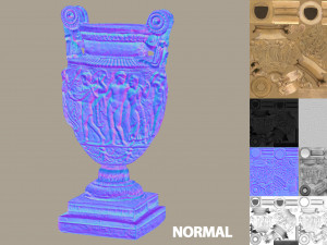 ancient greek roman vase 3D Model