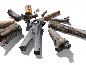 13 tree logs 3D Model