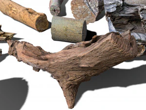 13 tree logs 3D Model