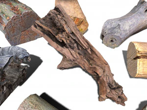 13 tree logs 3D Model