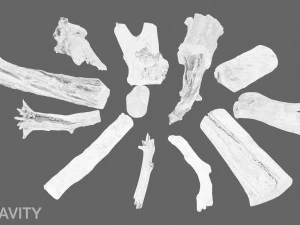 13 tree logs 3D Model