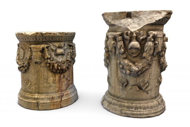 photorealistic roman greek column base 3D मॉडल .c4d .max .obj .3ds .fbx .stl .blend 