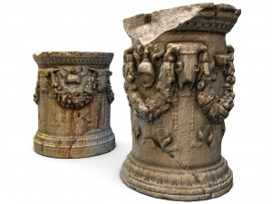 photorealistic roman greek column base 3D मॉडल