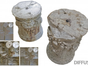 photorealistic roman greek column base 3D मॉडल