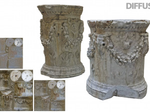 photorealistic roman greek column base 3D मॉडल