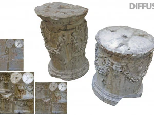 photorealistic roman greek column base 3D Model