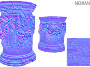 photorealistic roman greek column base 3D मॉडल