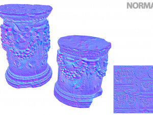 photorealistic roman greek column base 3D मॉडल