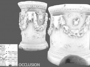 photorealistic roman greek column base 3D मॉडल