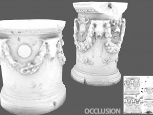 photorealistic roman greek column base 3D Model
