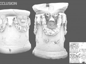 photorealistic roman greek column base 3D मॉडल