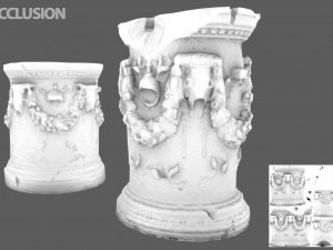 photorealistic roman greek column base 3D मॉडल