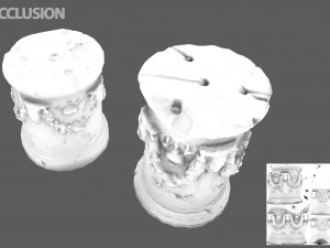 photorealistic roman greek column base 3D Model