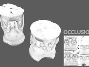 photorealistic roman greek column base 3D मॉडल