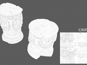 photorealistic roman greek column base 3D मॉडल