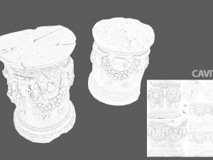 photorealistic roman greek column base 3D मॉडल