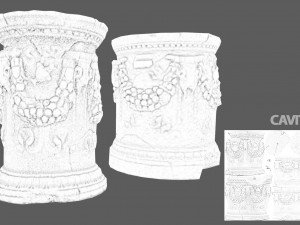 photorealistic roman greek column base 3D मॉडल