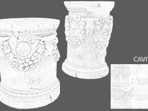 photorealistic roman greek column base 3D Model
