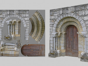 portal of a roman chirch Modelo 3D