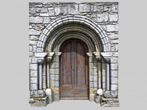 portal of a roman chirch Modello 3D