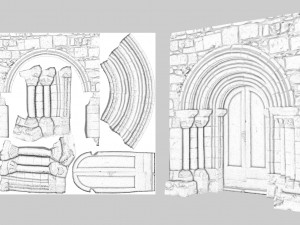 portal of a roman chirch Modelo 3D