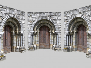 portal of a roman chirch Modelo 3D